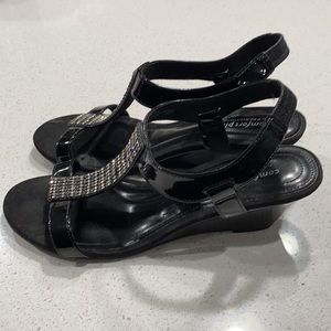 Sexy strappy wedge sandals